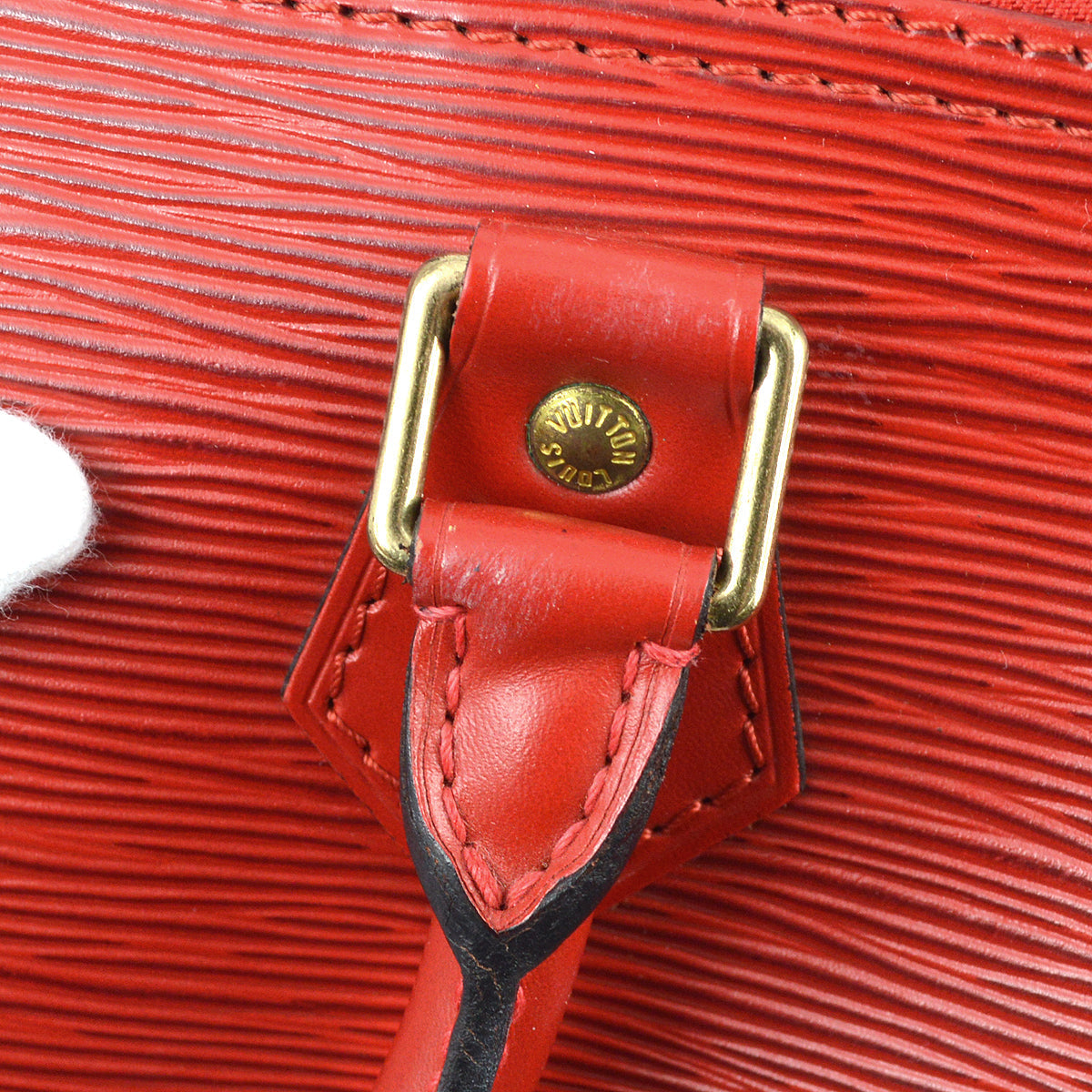 Louis Vuitton 1995 Red Epi Speedy 25 Handbag M43017