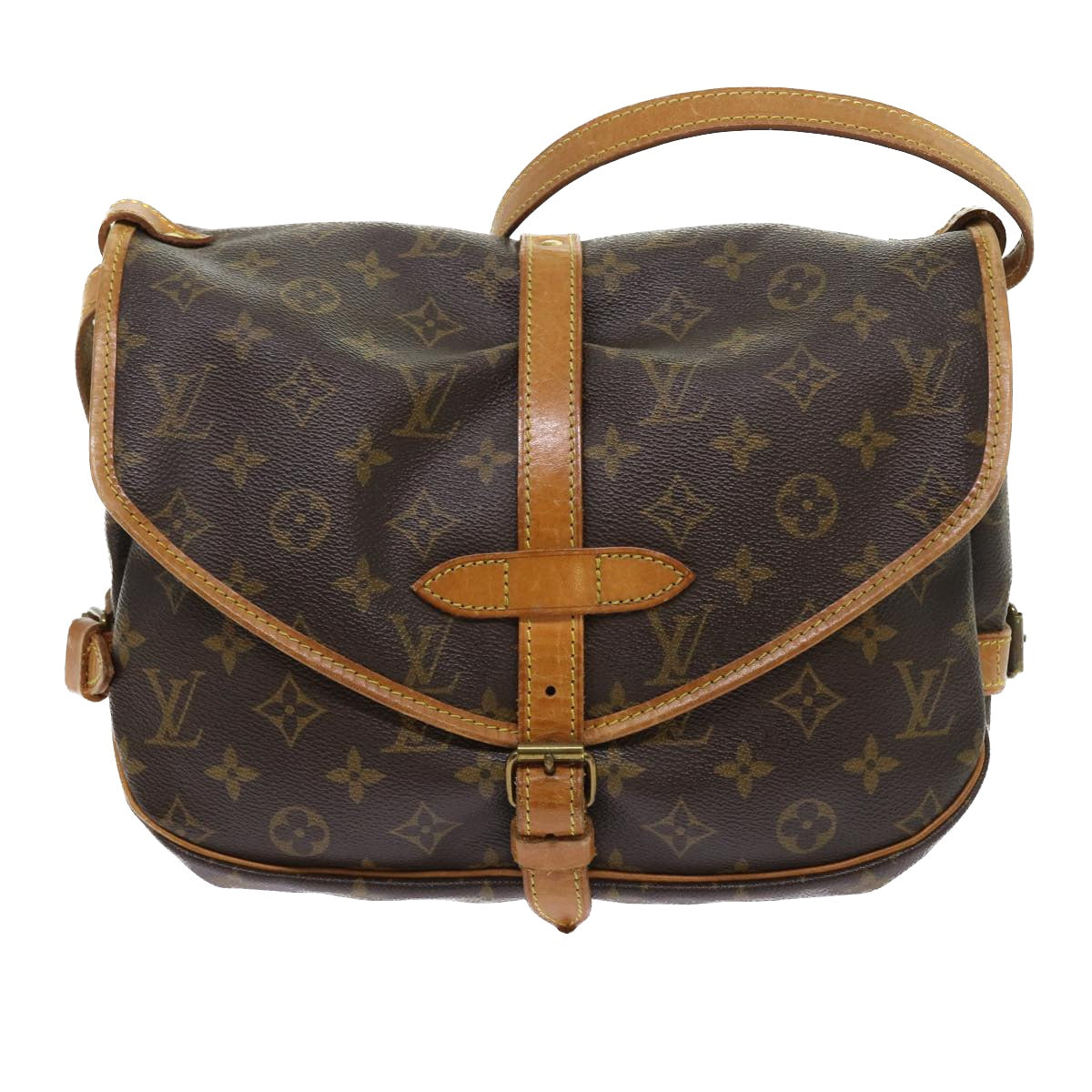 LOUIS VUITTON Monogram Saumur 30 Shoulder Bag M42256 LV 52649