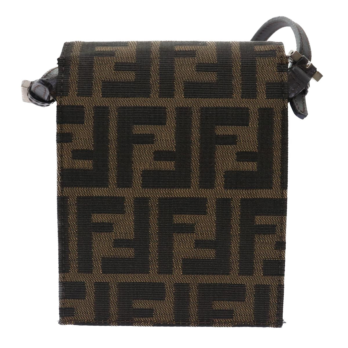 Luxury FendiZucca Canvas Mamma Baguette Shoulder Bag Brown Black52735