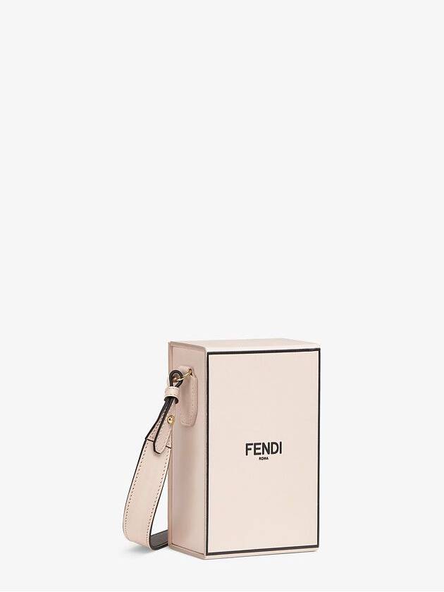 Luxury Fendi Vertical Box Shoulder Bag Pink
