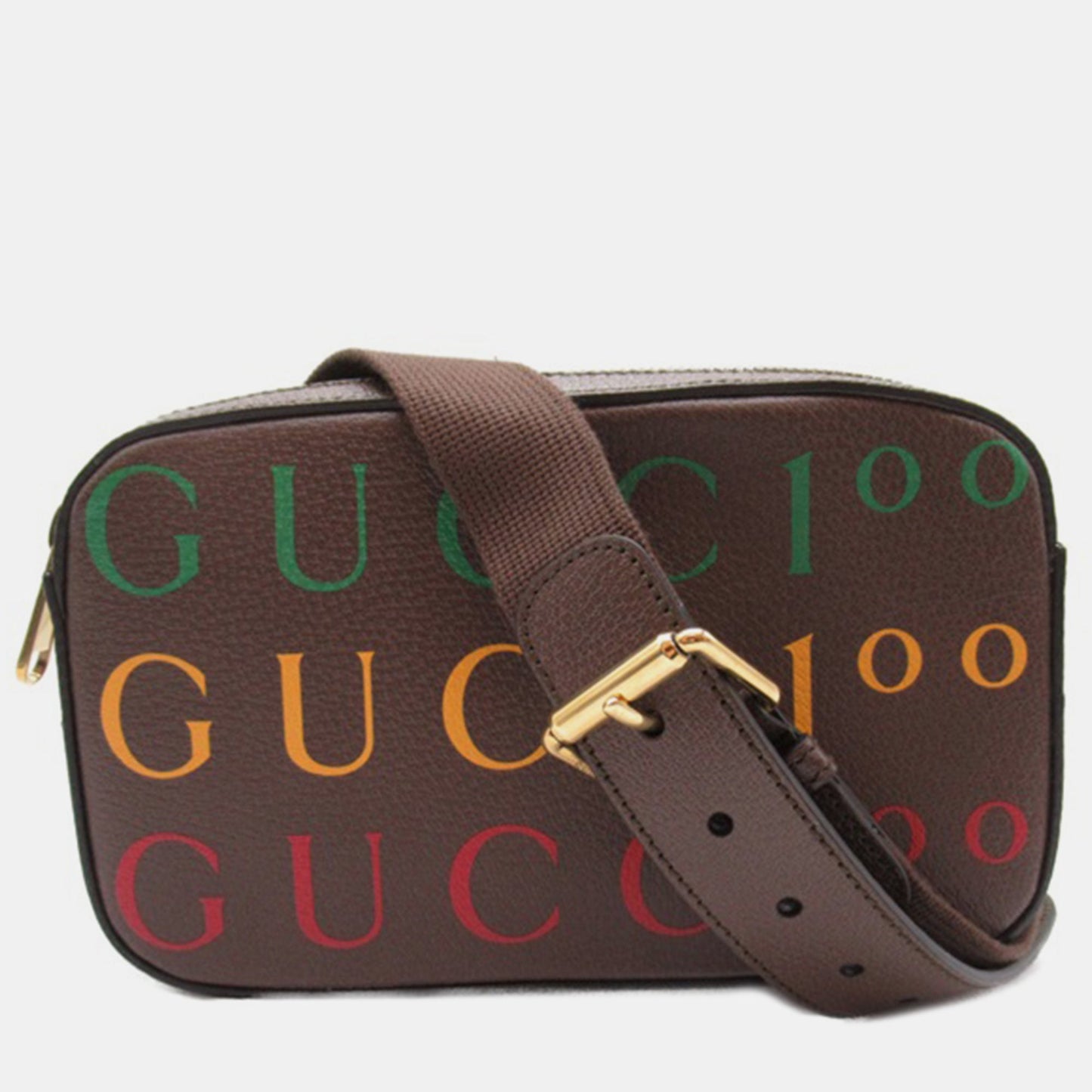Luxury Gucci Trending 2025 Brown Leather Logo Belt Bag