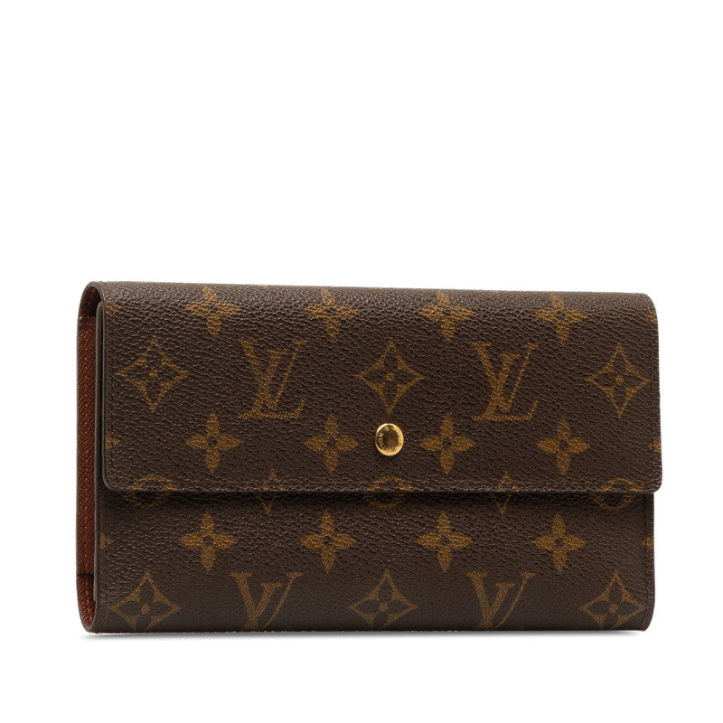 Louis Vuitton Monogram Porte Trezor International Long Wallet M61215 Brown PVC Leather  Louis Vuitton