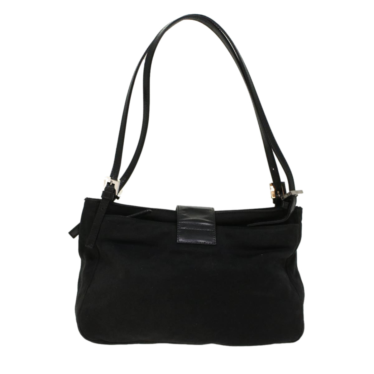 Luxury FendiMamma Baguette Shoulder Bag Nylon Black53012