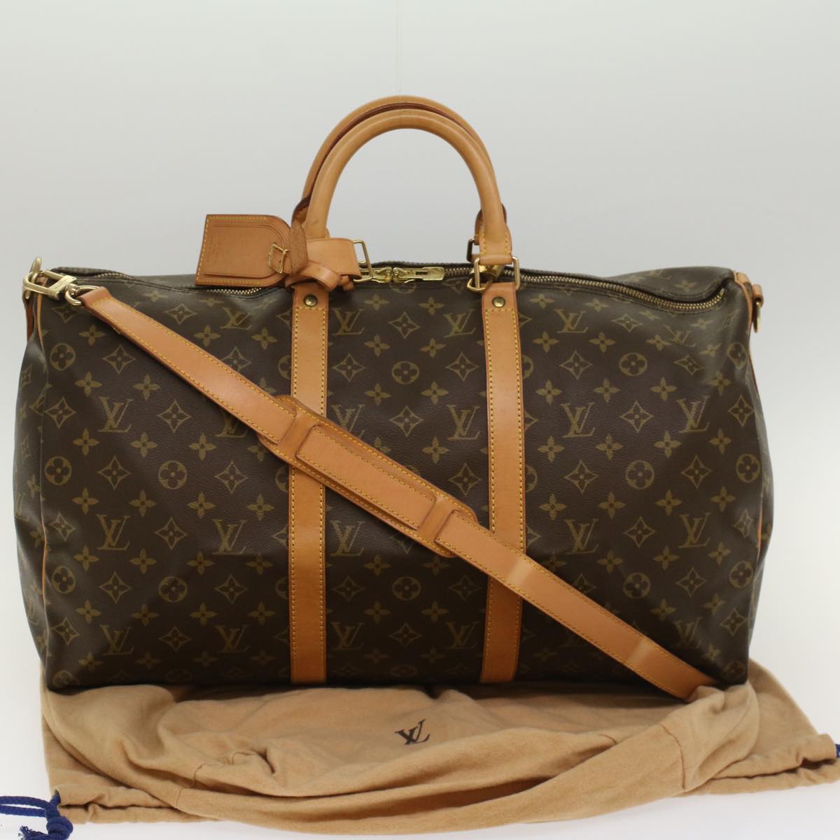 LOUIS VUITTON Monogram Keepall Bandouliere 50 Boston Bag M41416 LV 53134
