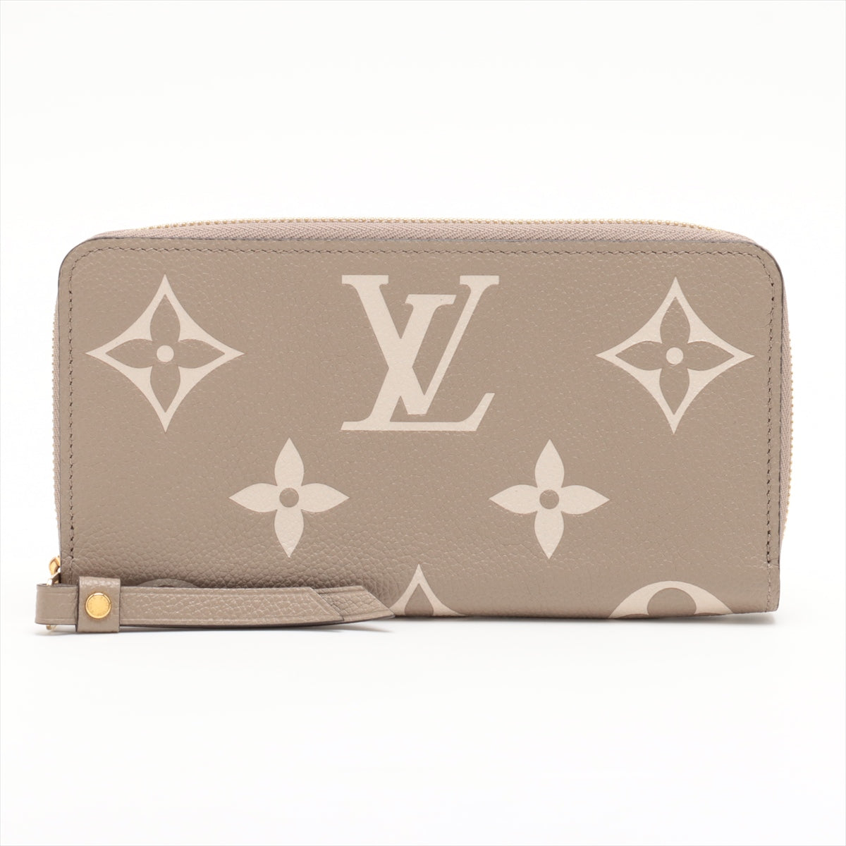 Louis Vuitton Vial Monogram Implant Zippyr Wallet M69794 Turtle Cream Round Zipper Wallet