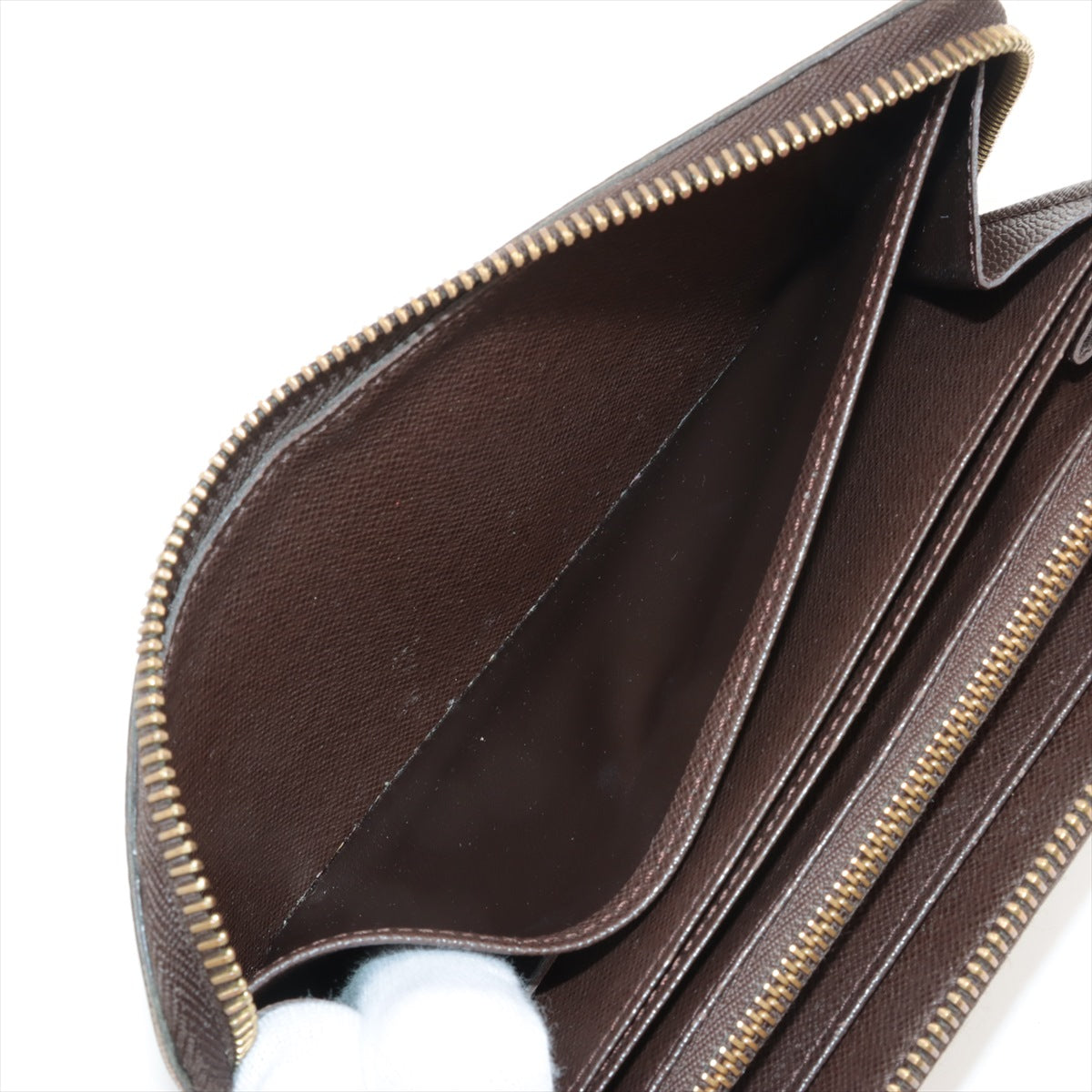 Louis Vuitton Damier Zippy Wallet N60015 Brown Round Zippe Wallet