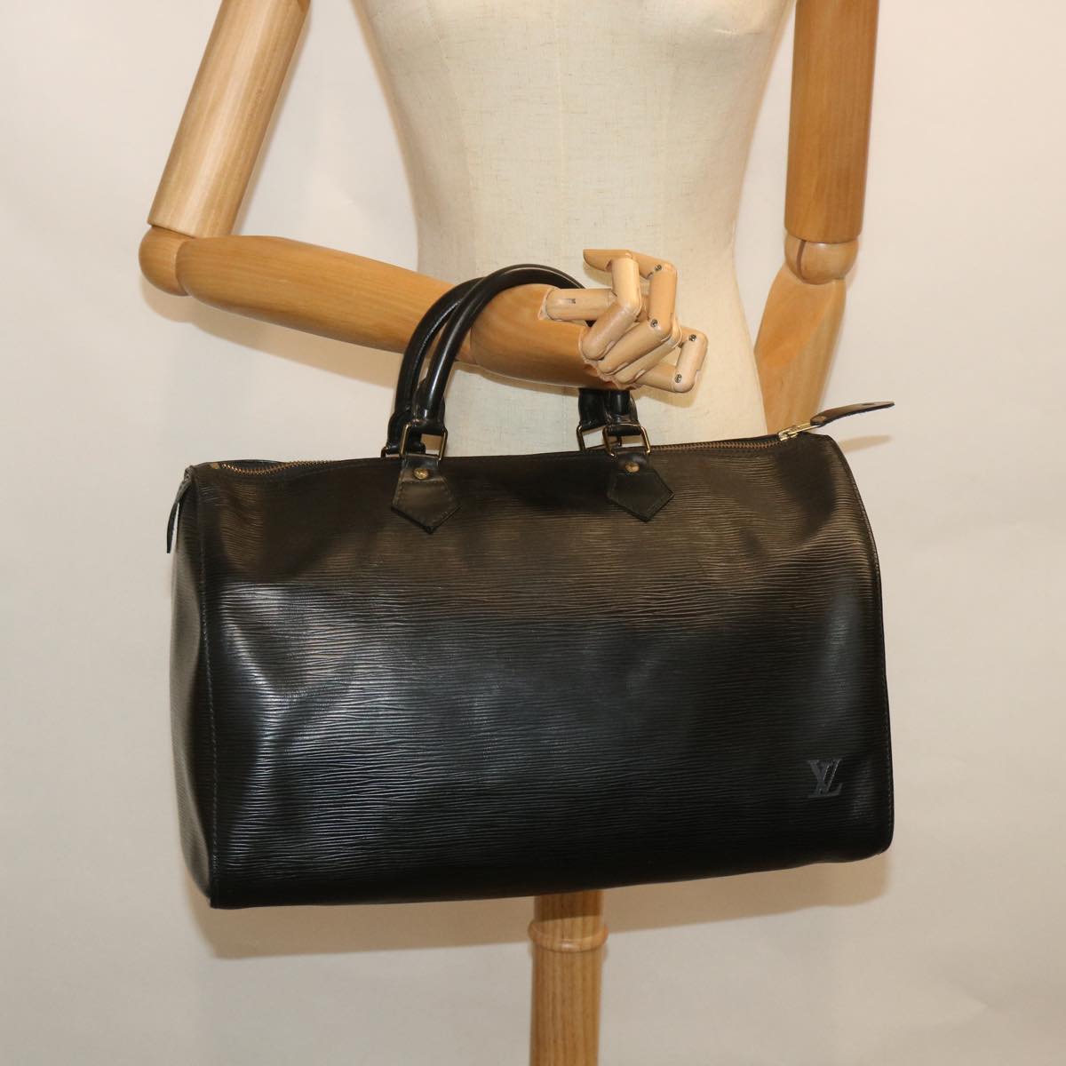 LOUIS VUITTON Epi Speedy 35 Hand Bag Noir black M42992 LV 53233