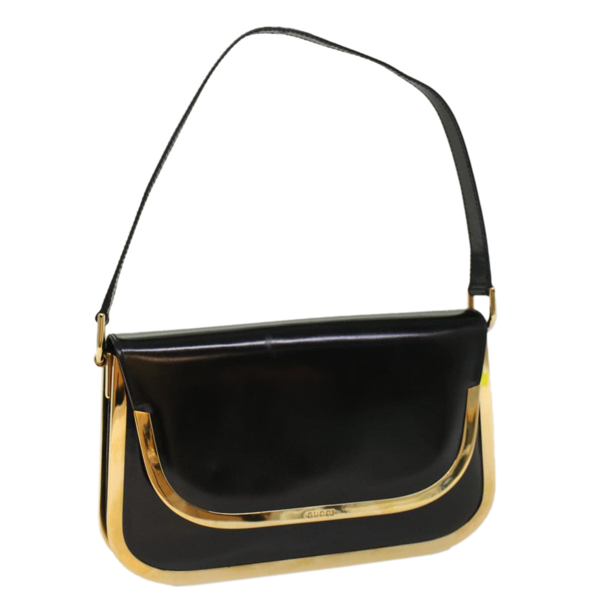 Luxury Gucci Shoulder Bag Enamel Black  53259