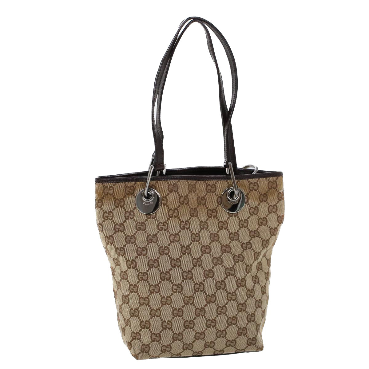Luxury Gucci GG Canvas Tote Bag Beige Brown  53261