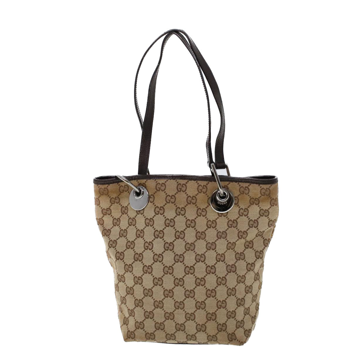 Luxury Gucci GG Canvas Tote Bag Beige Brown  53261
