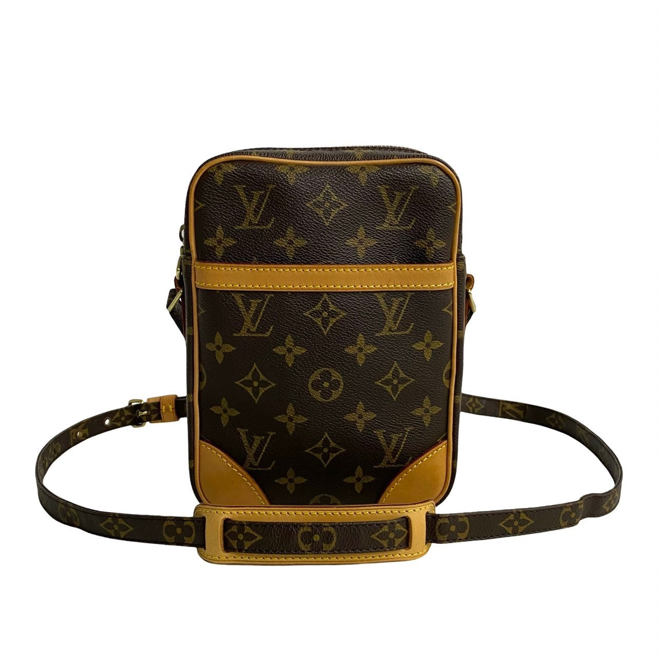 LOUIS VUITTON Shoulder Bag leather Brown Monogram Danube