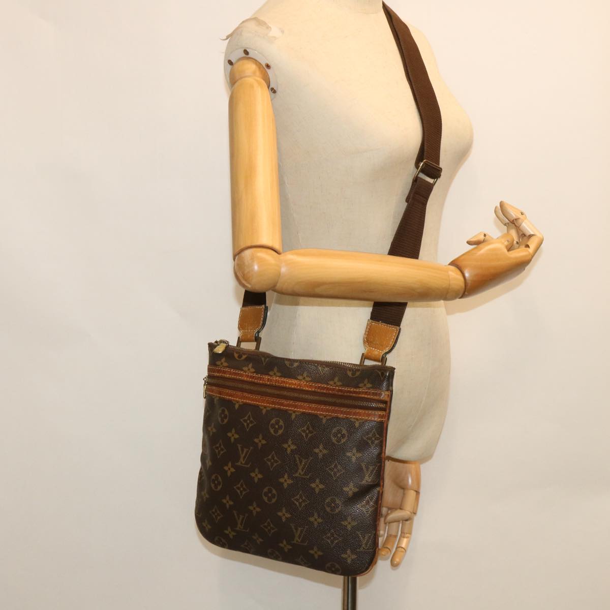LOUIS VUITTON Monogram Pochette Bosphore Shoulder Bag M40044 LV 53304