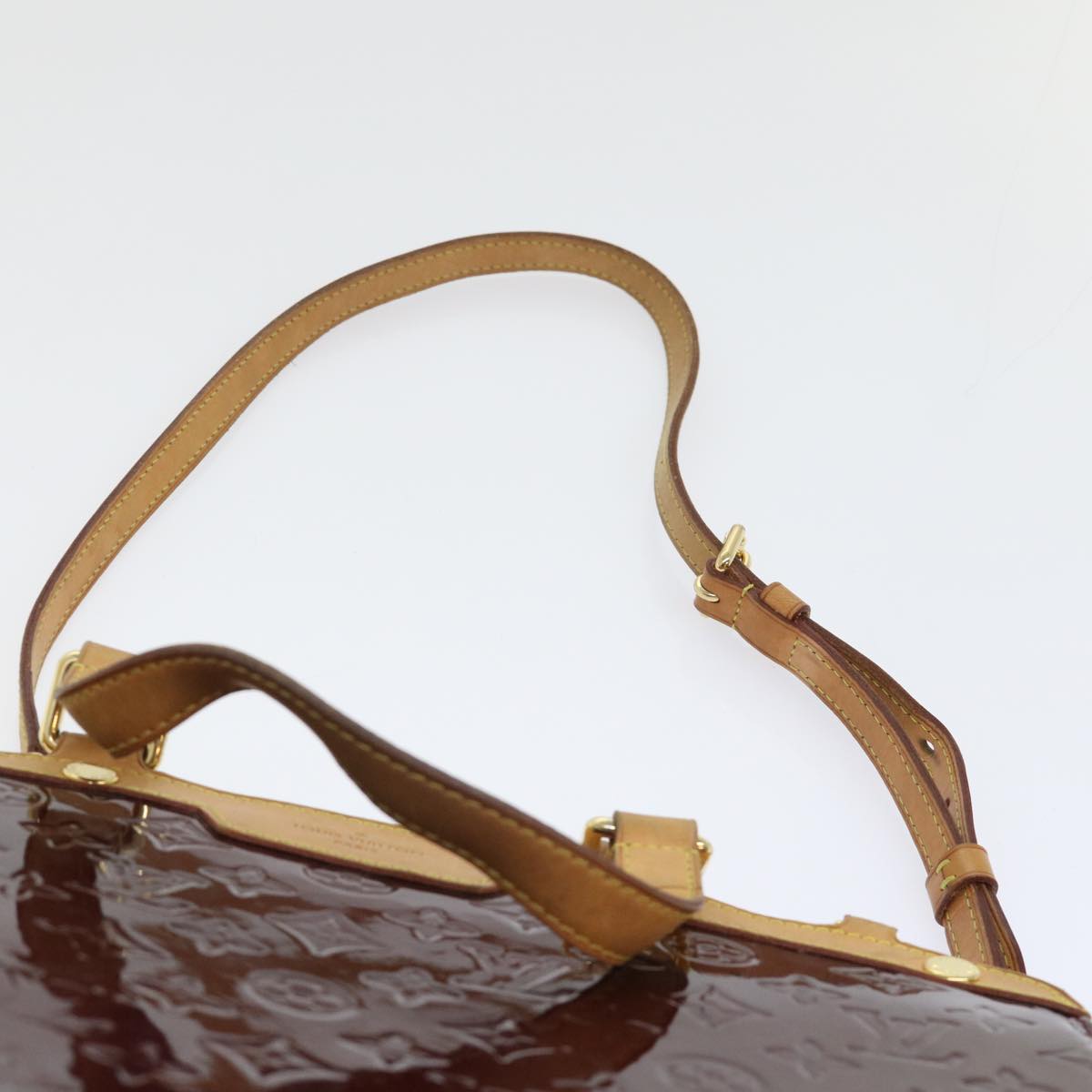 LOUIS VUITTON Vernis Blair GM Hand Bag 2way Rouge Favist M91689 LV 53323
