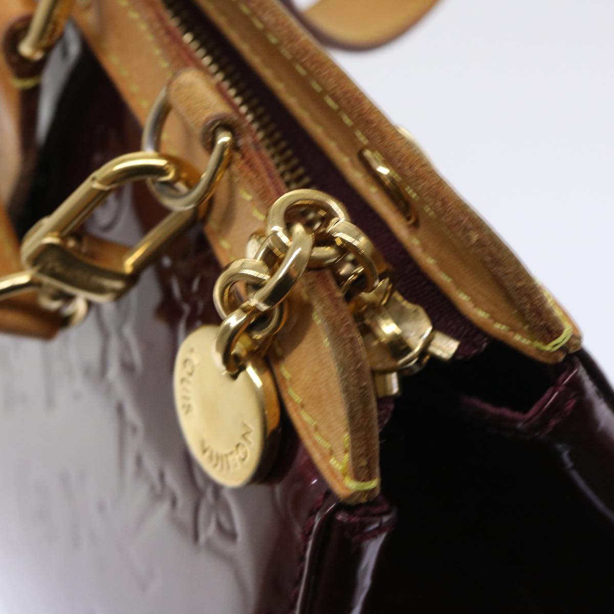 LOUIS VUITTON Vernis Blair GM Hand Bag 2way Rouge Favist M91689 LV 53323