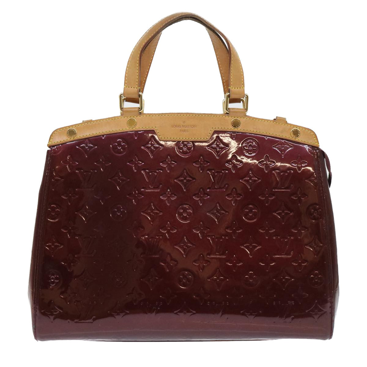 LOUIS VUITTON Vernis Blair GM Hand Bag 2way Rouge Favist M91689 LV 53323