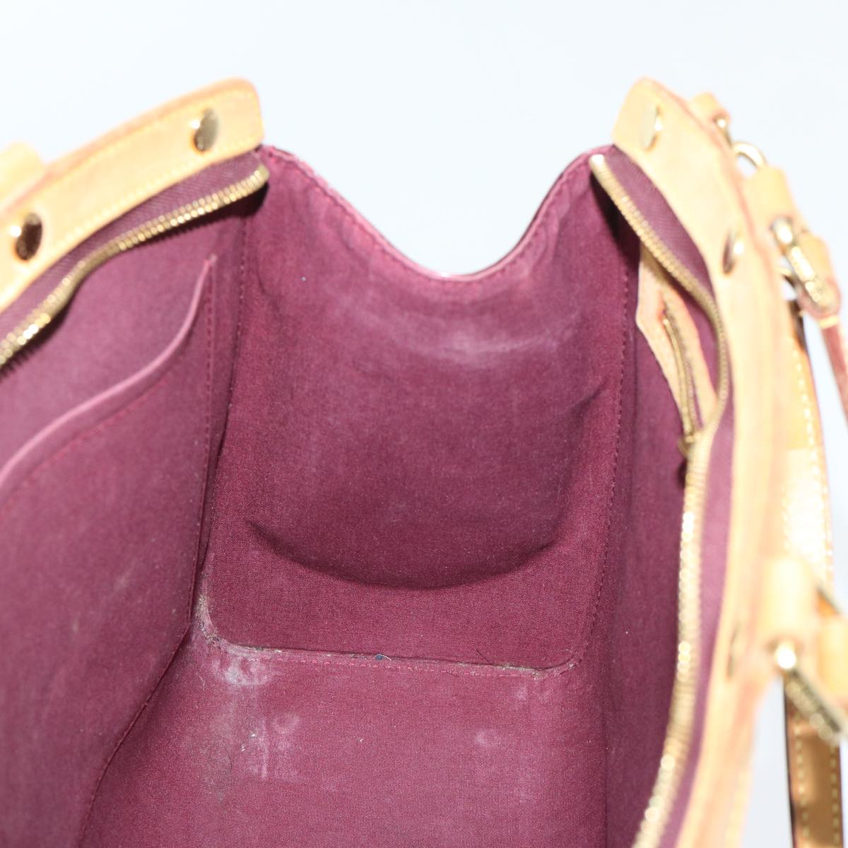 LOUIS VUITTON Vernis Blair GM Hand Bag 2way Rouge Favist M91689 LV 53323