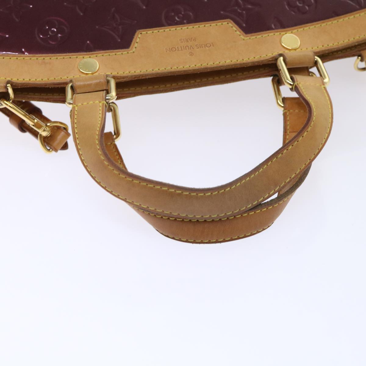 LOUIS VUITTON Vernis Blair GM Hand Bag 2way Rouge Favist M91689 LV 53323