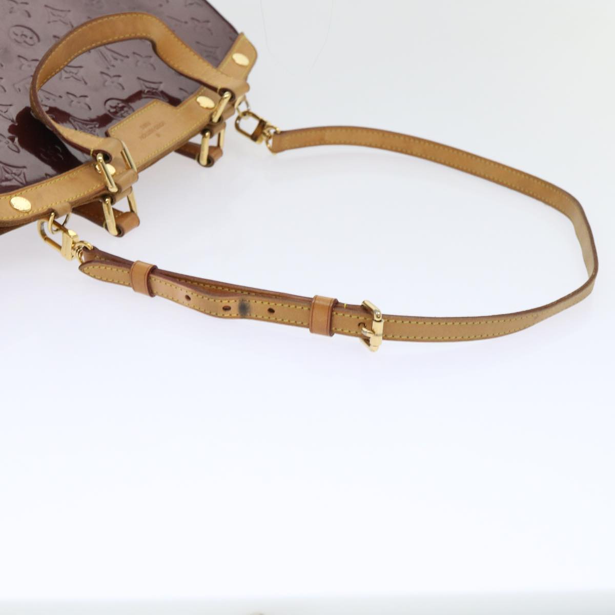 LOUIS VUITTON Vernis Blair GM Hand Bag 2way Rouge Favist M91689 LV 53323
