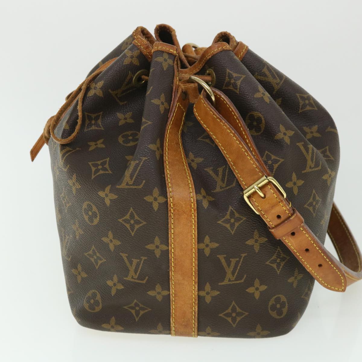 LOUIS VUITTON Monogram Petit Noe Shoulder Bag M42226 LV 53336