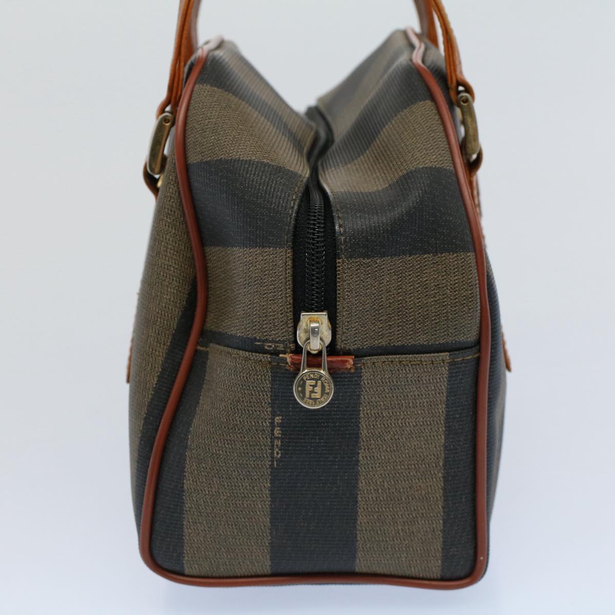 Luxury FendiPecan Canvas Hand Bag Brown Black53341