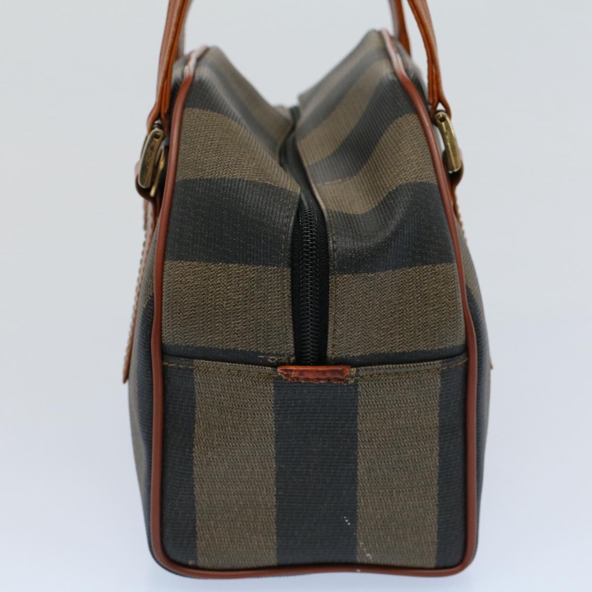Luxury FendiPecan Canvas Hand Bag Brown Black53341