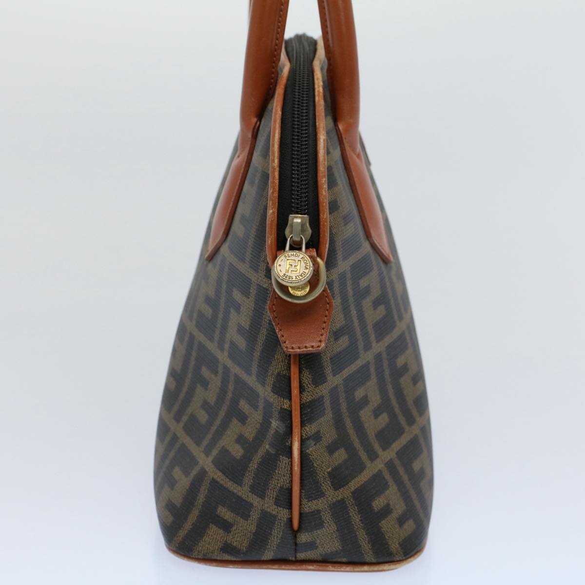 Luxury FendiZucca Canvas Hand Bag Black Brown53345