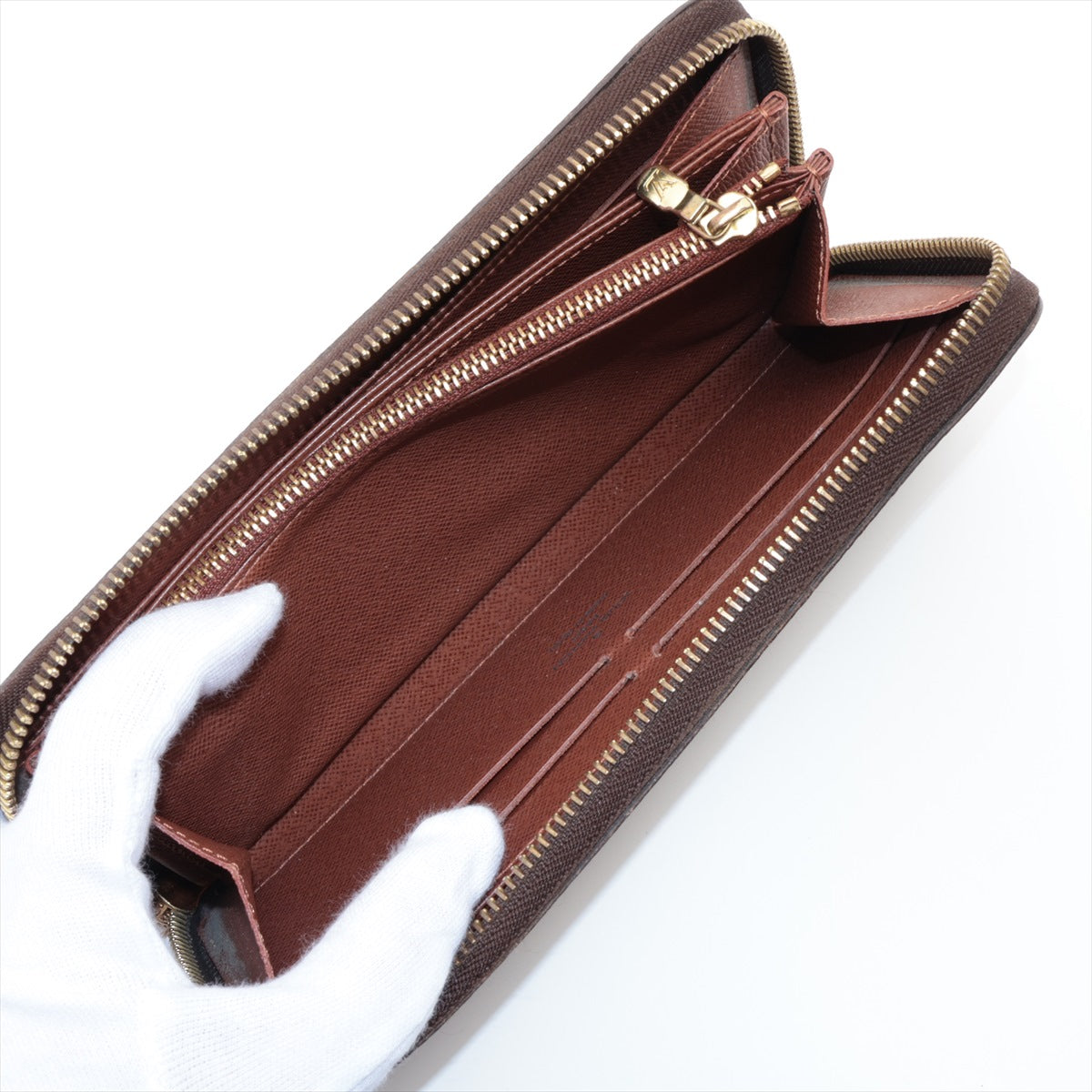 Louis Vuitton Monogram  Wallet M60017 Brown Round Zip Wallet