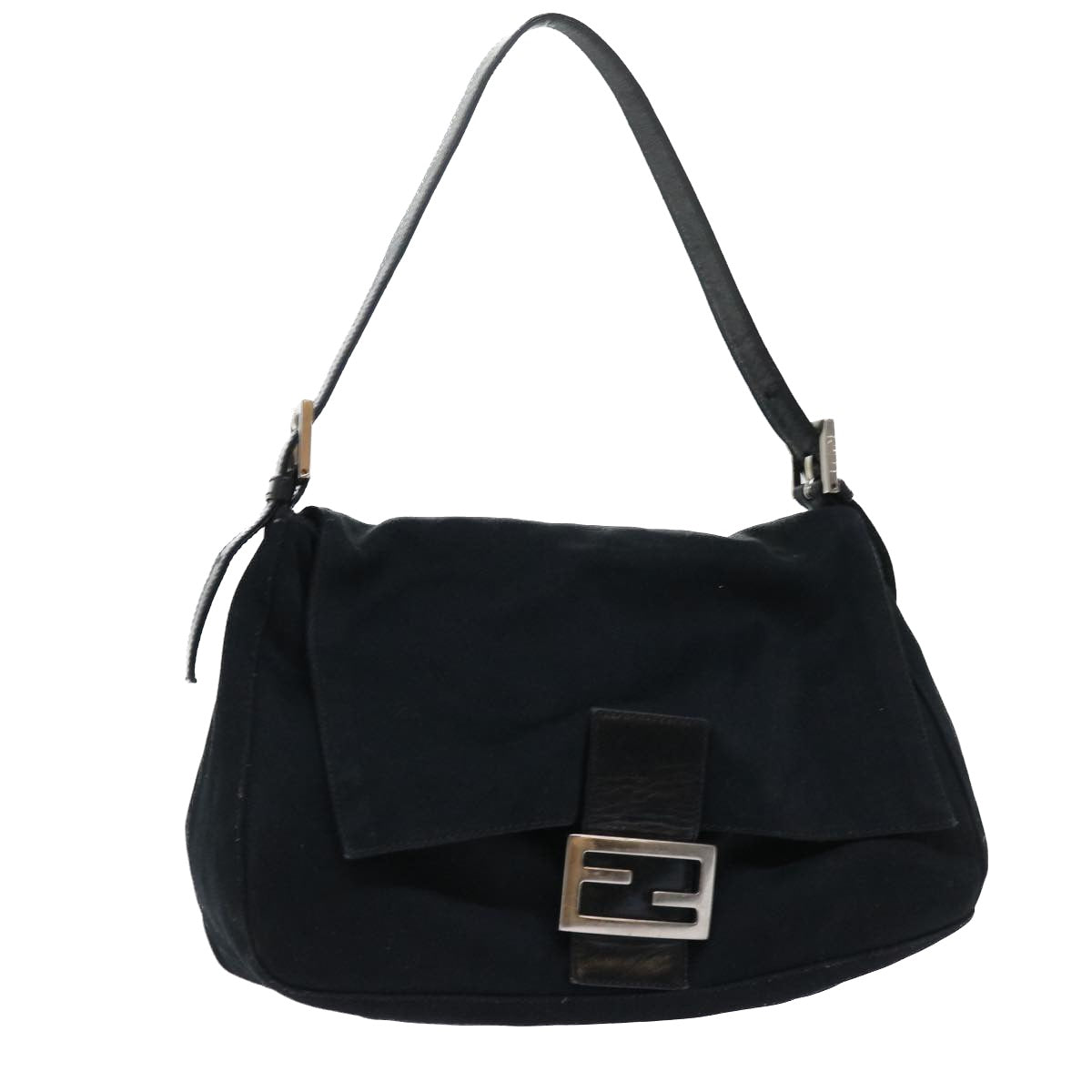 Luxury FendiMamma Baguette Shoulder Bag Nylon Black53376