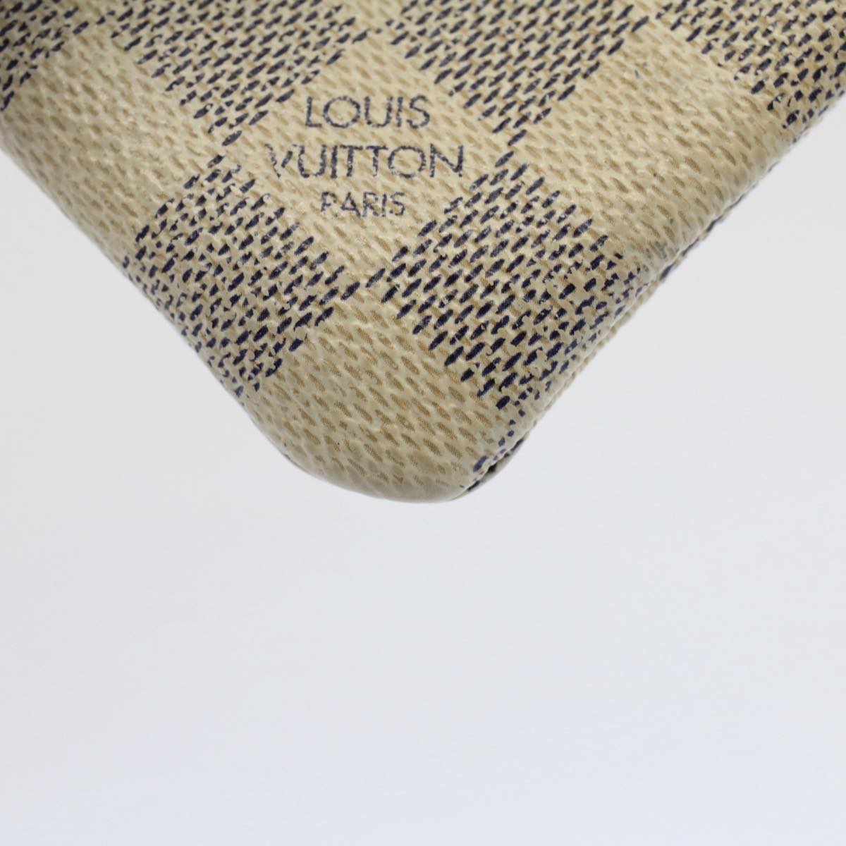 LOUIS VUITTON Damier Azur Pochette Cles Coin Purse N62659 LV 53474