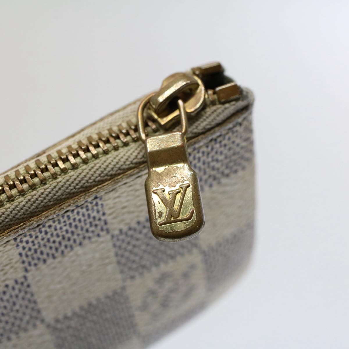 LOUIS VUITTON Damier Azur Pochette Cles Coin Purse N62659 LV 53474