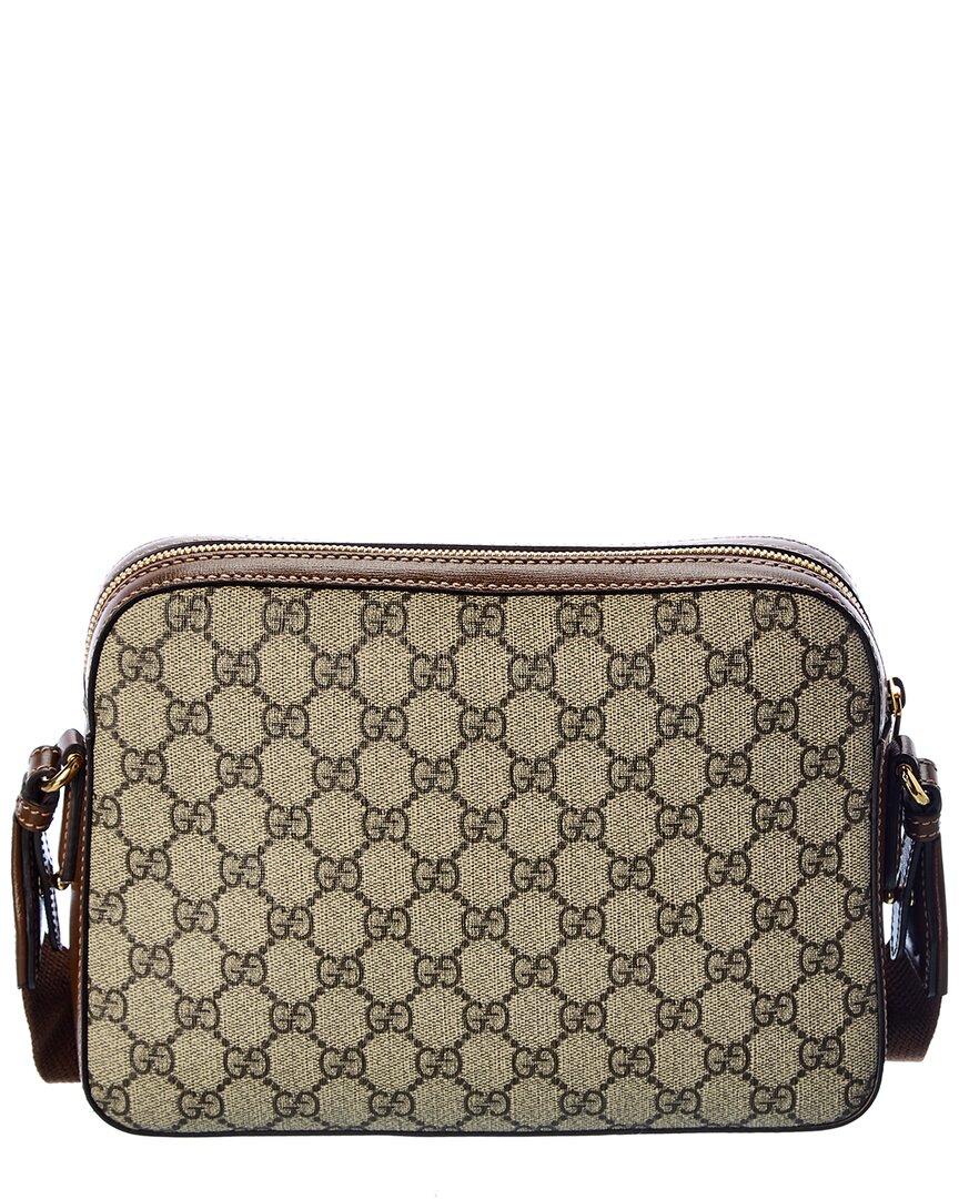 Luxury Gucci Trending 2025 Interlocking G GG Supreme Canvas & Leather Shoulder Bag