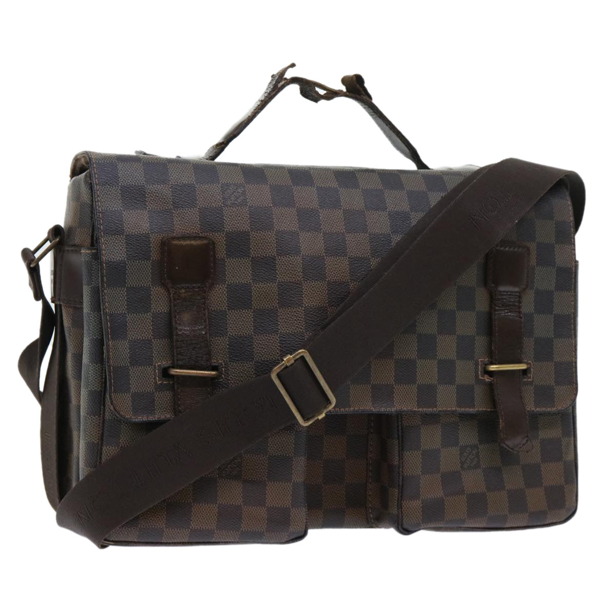 LOUIS VUITTON Damier Ebene Broadway Shoulder Bag N42270 LV 53586
