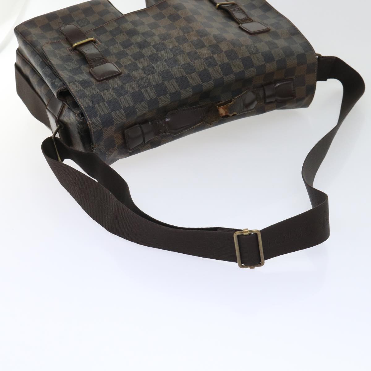 LOUIS VUITTON Damier Ebene Broadway Shoulder Bag N42270 LV 53586