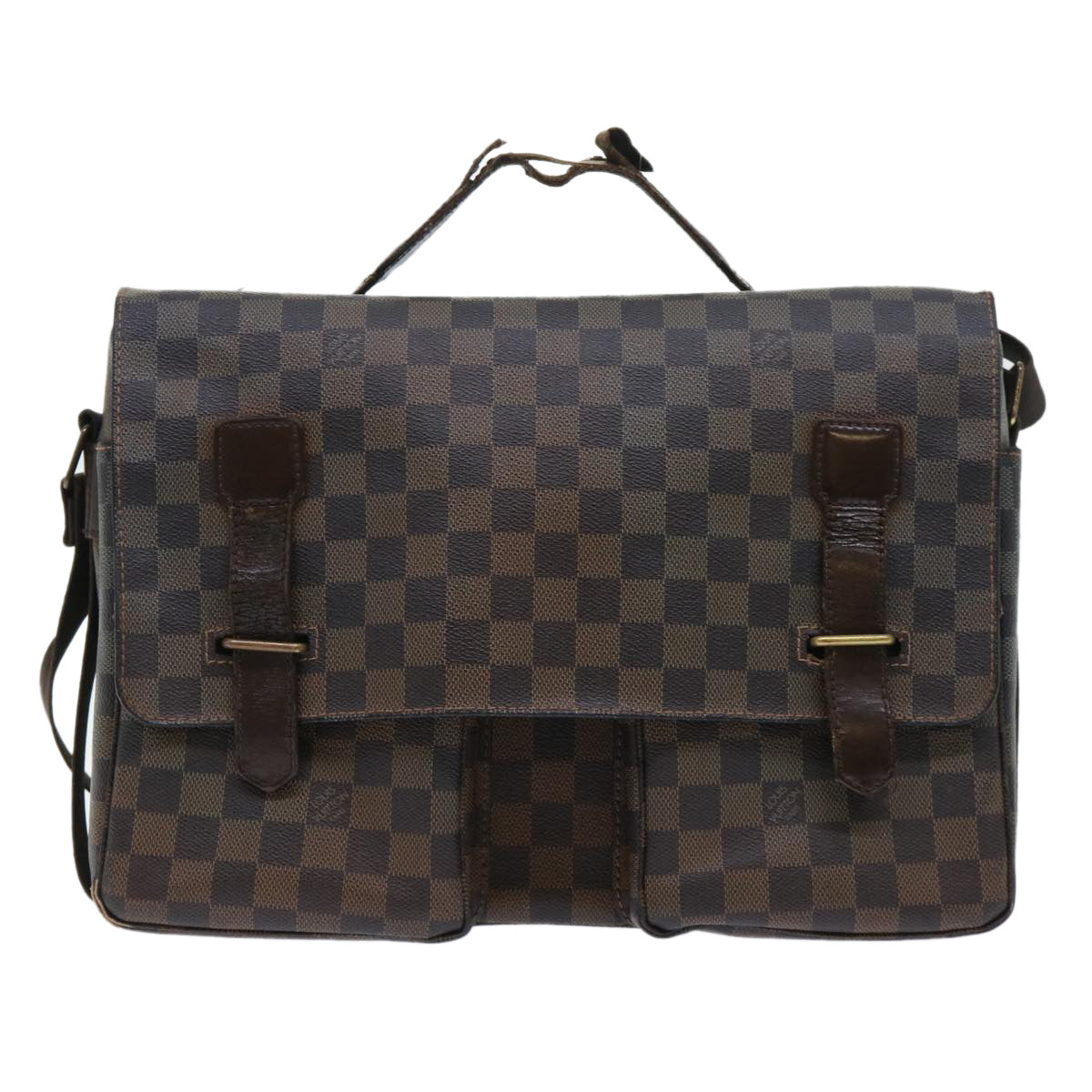 LOUIS VUITTON Damier Ebene Broadway Shoulder Bag N42270 LV 53586