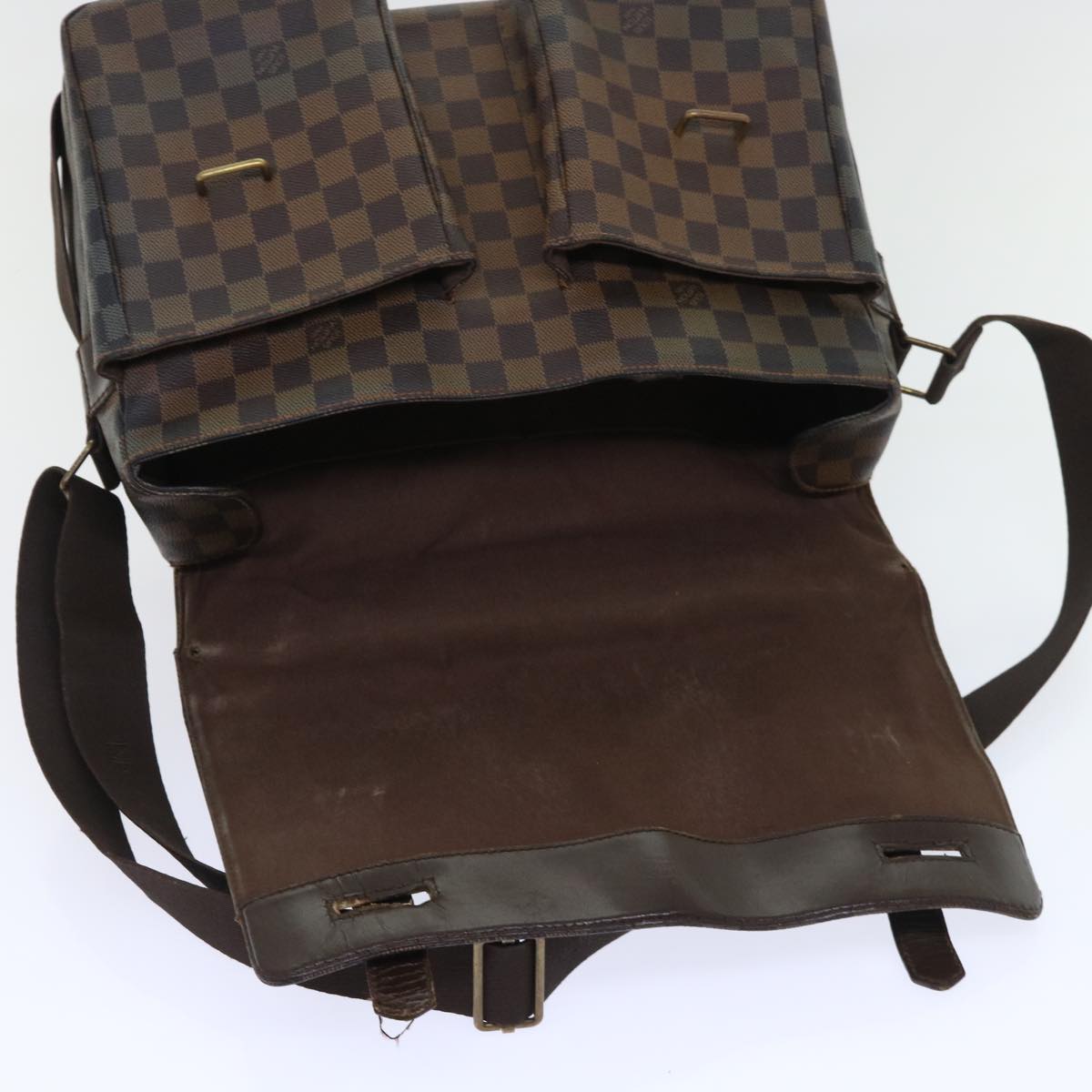 LOUIS VUITTON Damier Ebene Broadway Shoulder Bag N42270 LV 53586