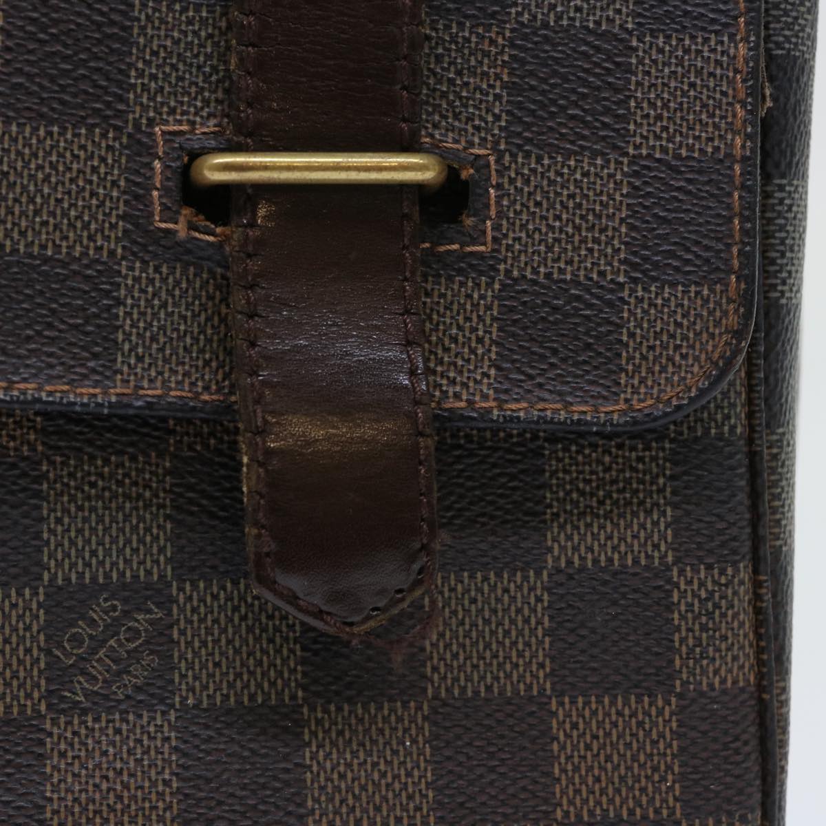 LOUIS VUITTON Damier Ebene Broadway Shoulder Bag N42270 LV 53586