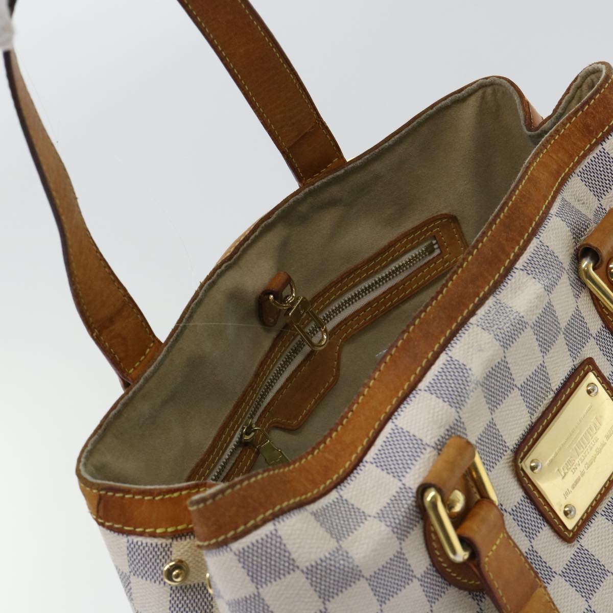LOUIS VUITTON Damier Azur Hampstead PM Tote Bag N51207 LV 53587