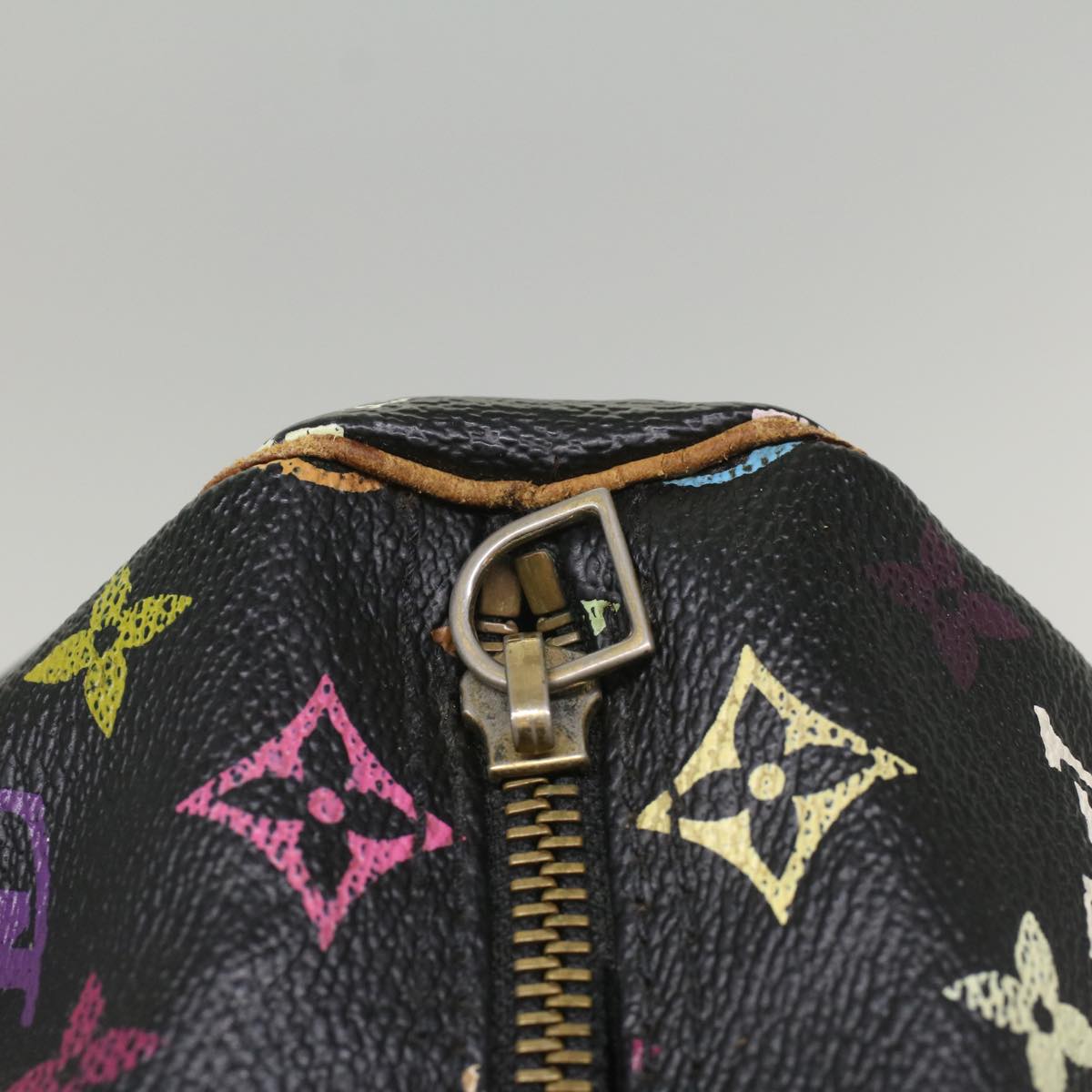 LOUIS VUITTON Monogram Multicolor Speedy 30 Hand Bag Black M92642 LV 53594