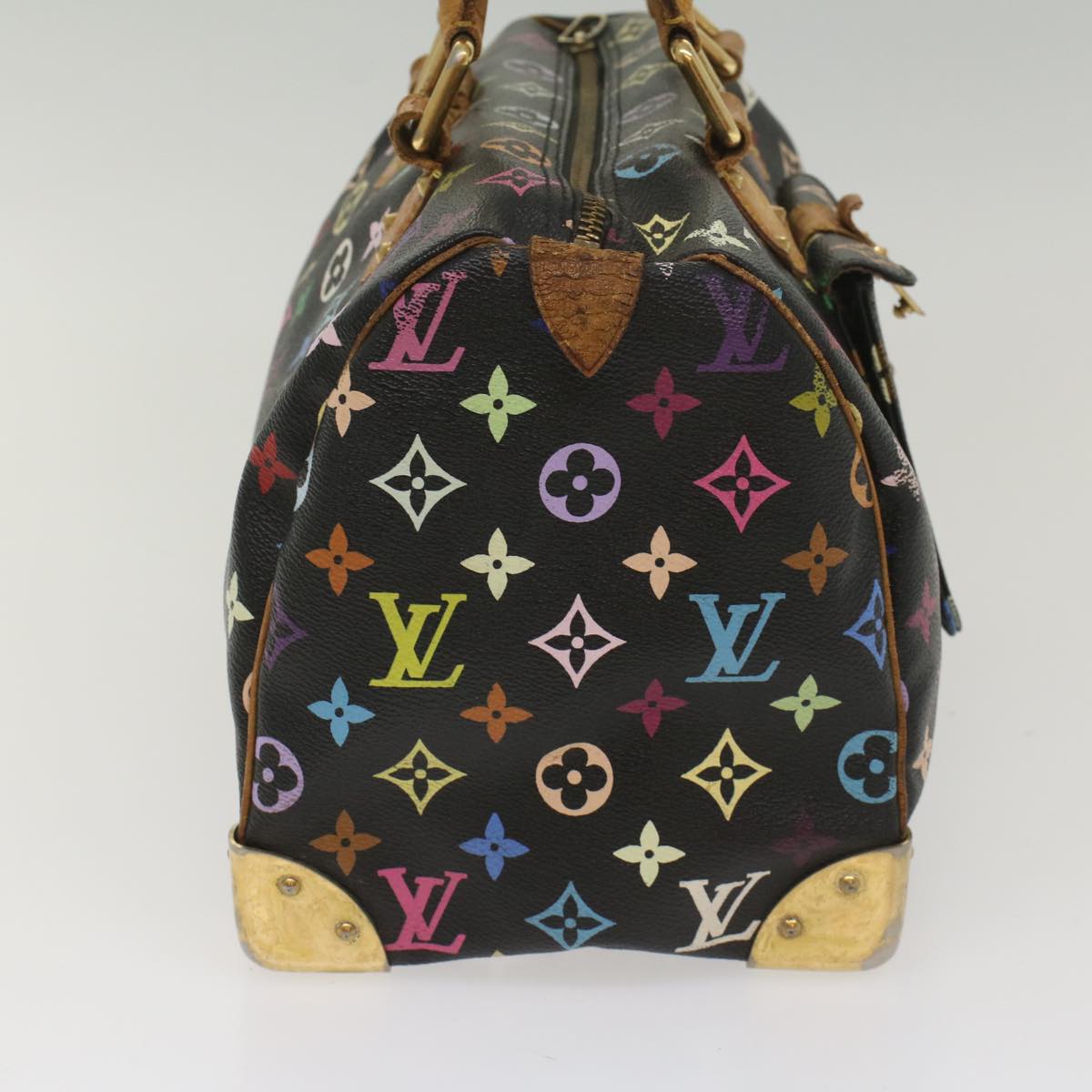 LOUIS VUITTON Monogram Multicolor Speedy 30 Hand Bag Black M92642 LV 53594