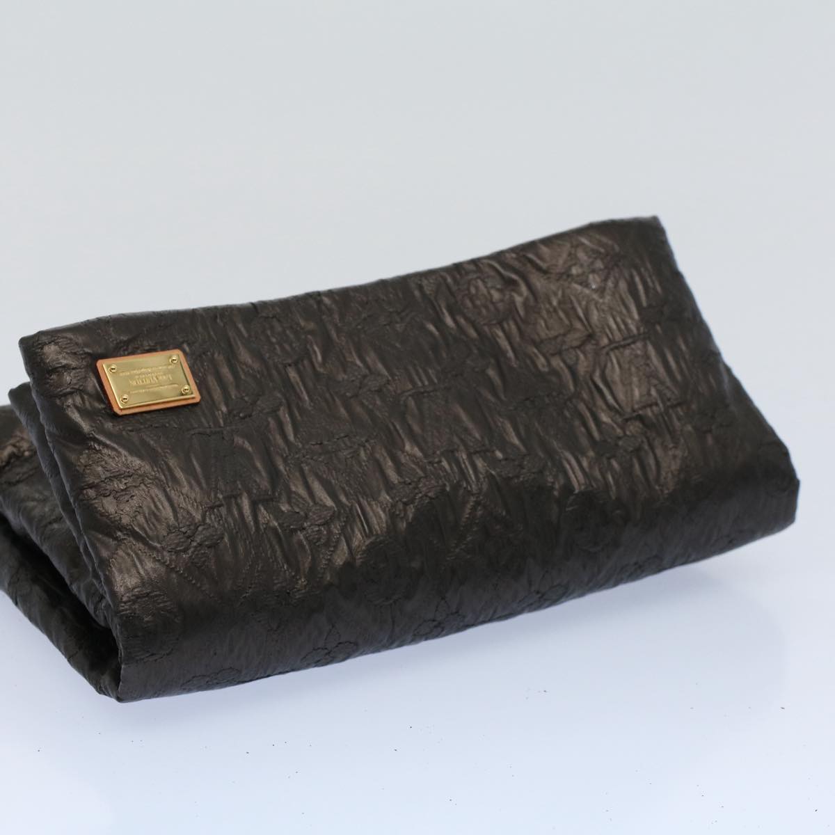LOUIS VUITTON Monogram Lime Light Clutch PM Clutch Bag Bronze M95723 53636
