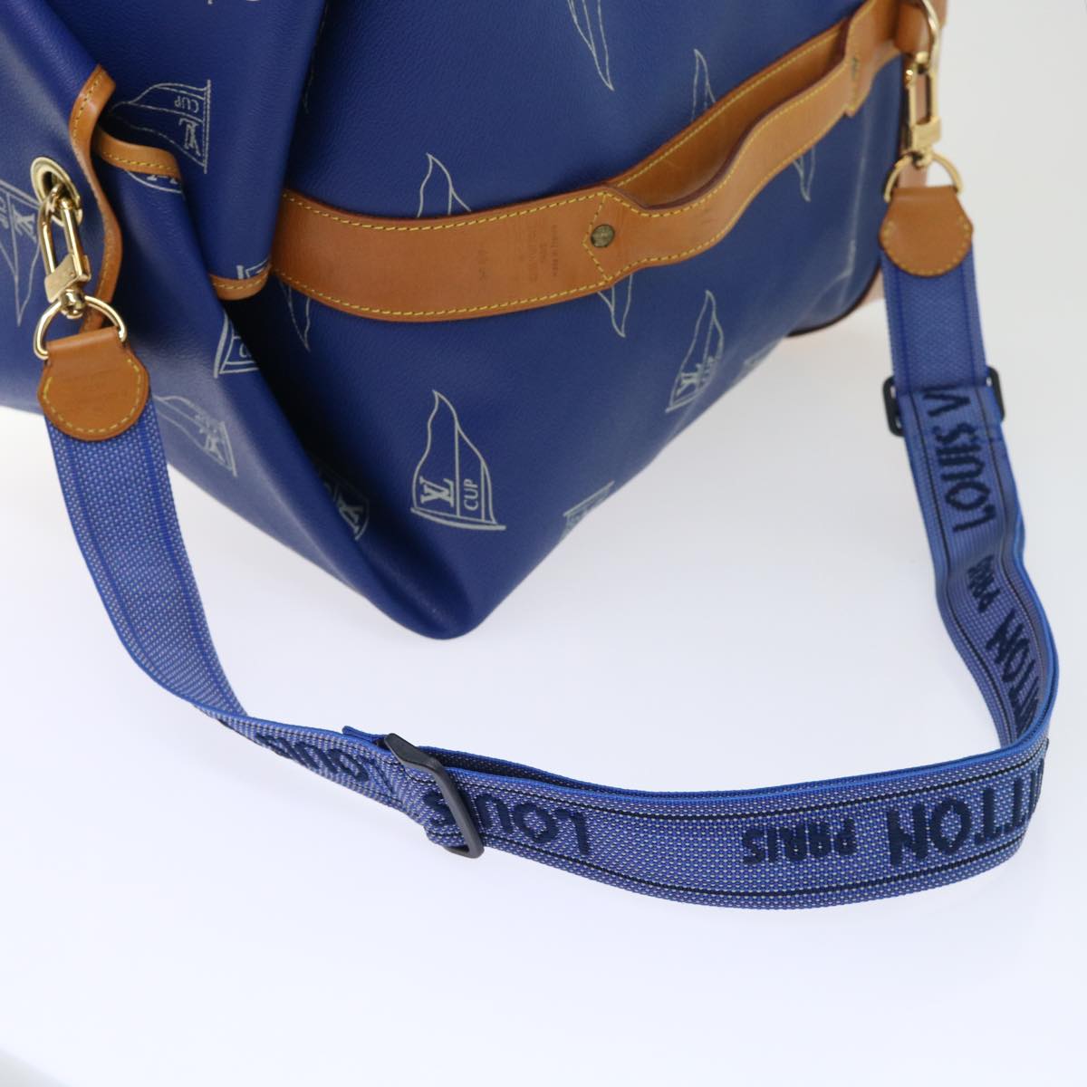 LOUIS VUITTON LV Cup Sac Marine Shoulder Bag PVC Leather Blue A24014 53640