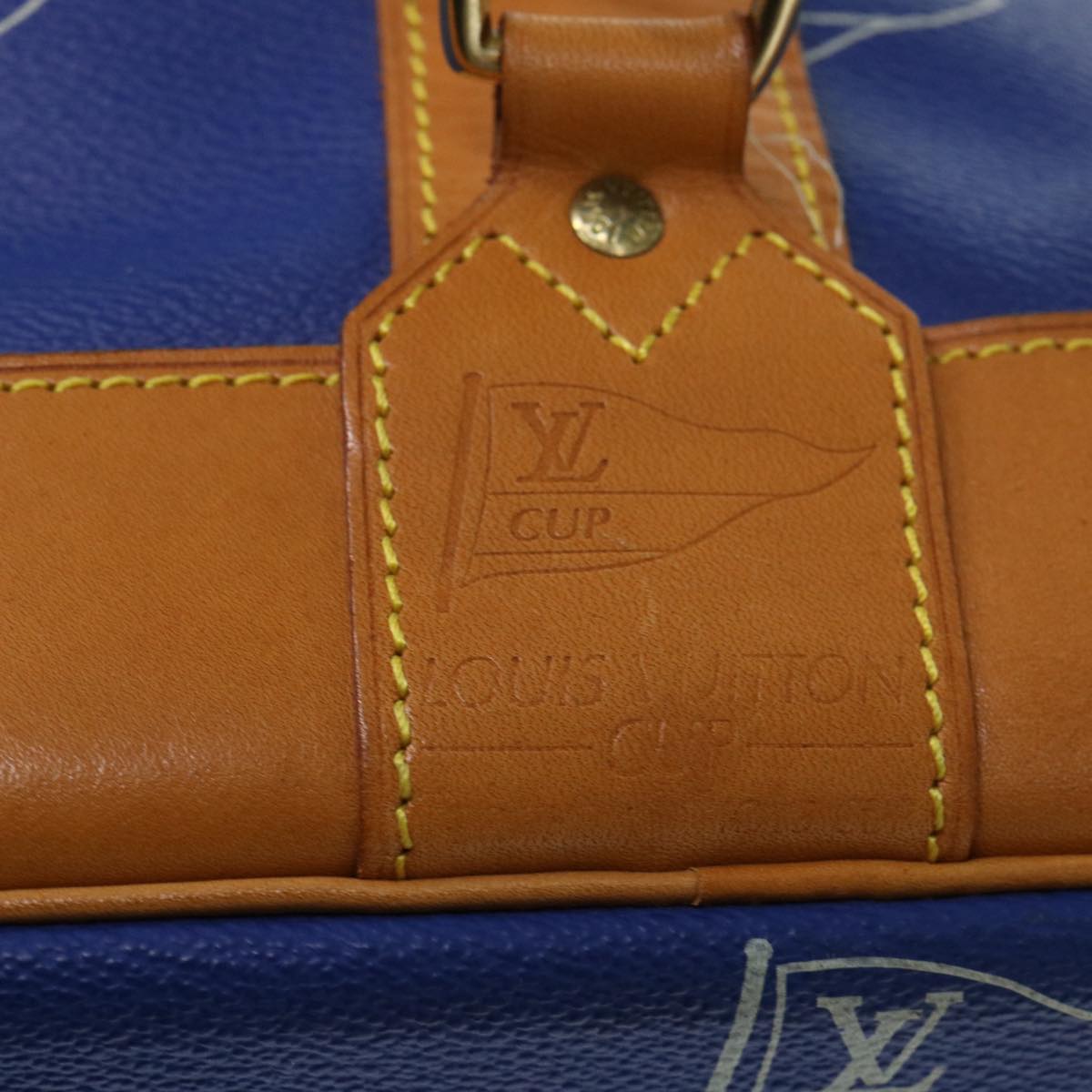 LOUIS VUITTON LV Cup Sac Marine Shoulder Bag PVC Leather Blue A24014 53640