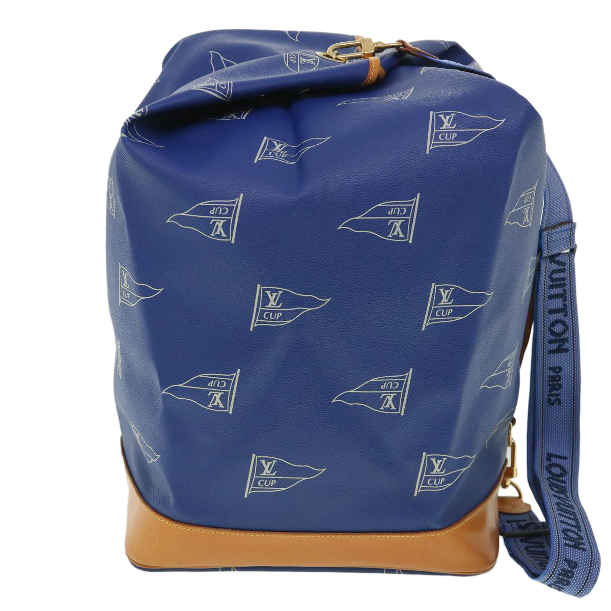 LOUIS VUITTON LV Cup Sac Marine Shoulder Bag PVC Leather Blue A24014 53640