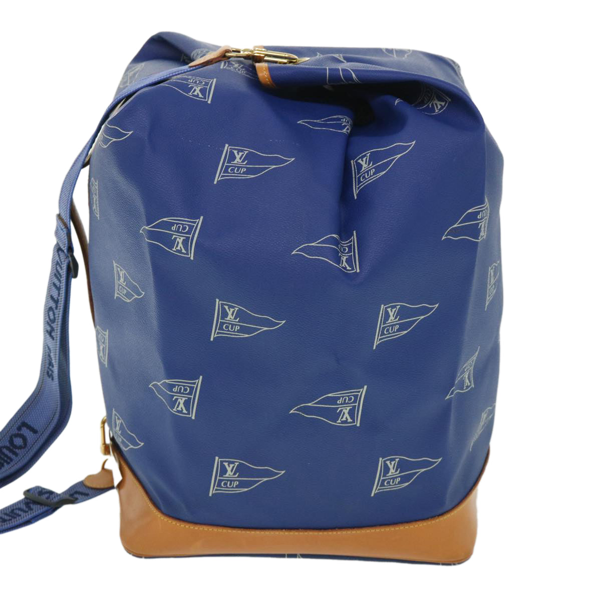 LOUIS VUITTON LV Cup Sac Marine Shoulder Bag PVC Leather Blue A24014 53640