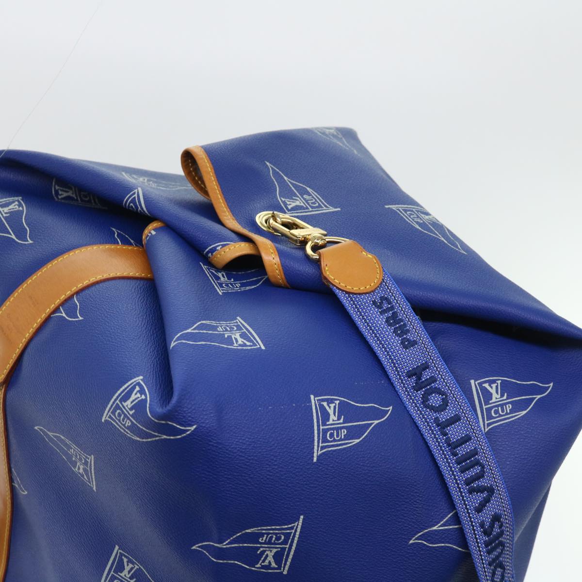 LOUIS VUITTON LV Cup Sac Marine Shoulder Bag PVC Leather Blue A24014 53640