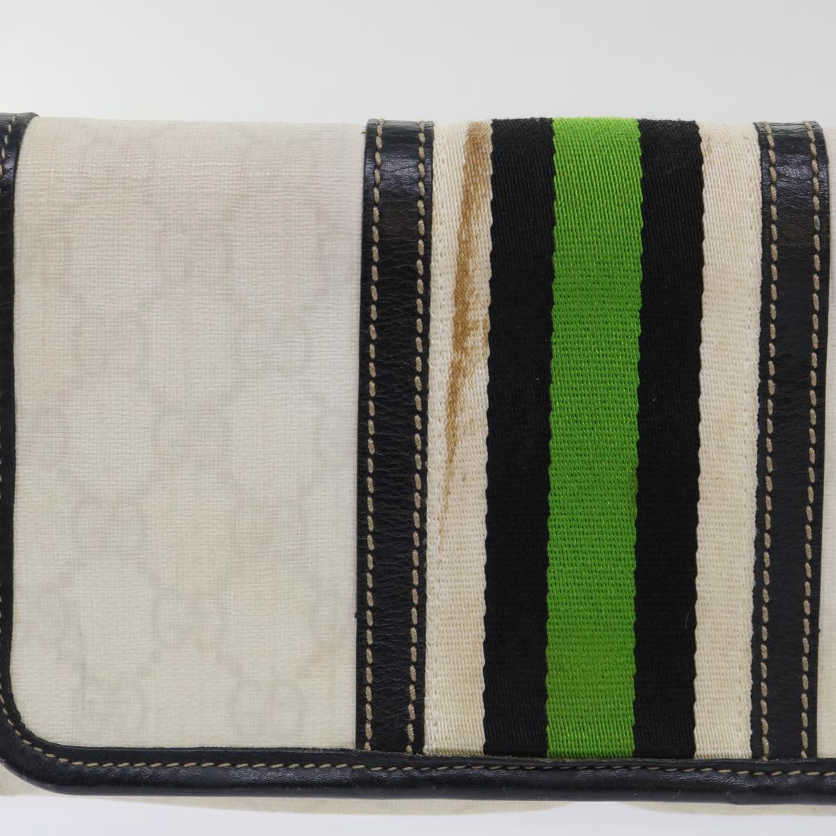 Luxury Gucci GG Supreme Sherry Line Shoulder Bag White Green black 181064  53644