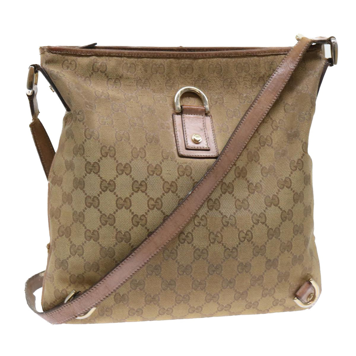 Luxury Gucci GG Canvas Shoulder Bag Gold  53664