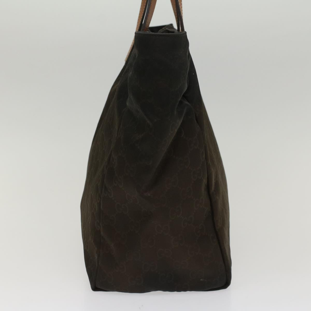 Luxury Gucci GG Canvas Tote Bag Nylon Brown  53670