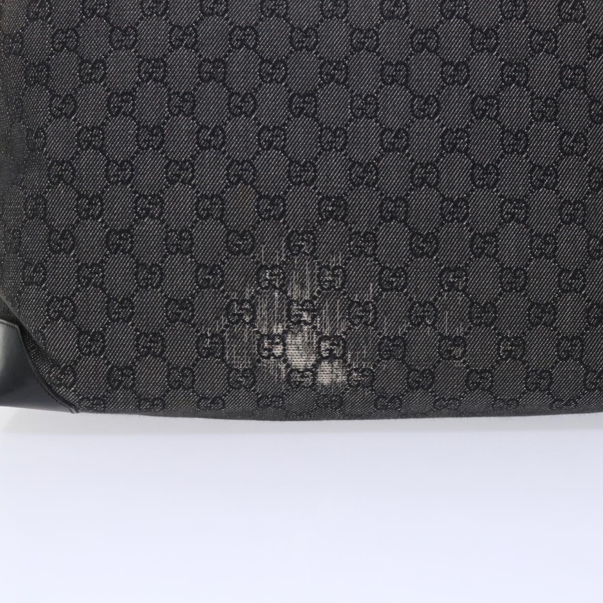 Luxury Gucci GG Canvas Tote Bag Canvas Leather Black  53674
