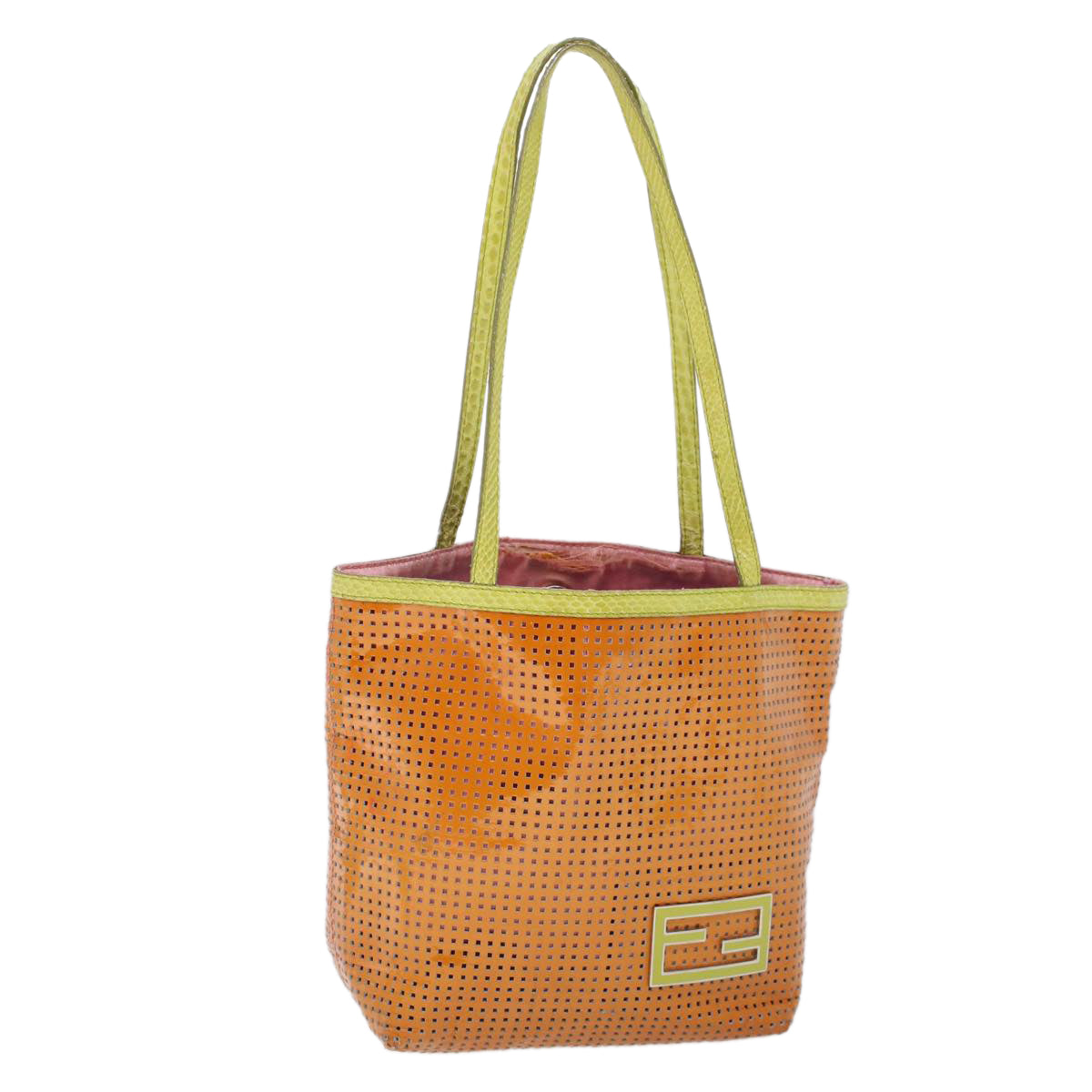 Luxury FendiHand Bag Patent leather Orange53743